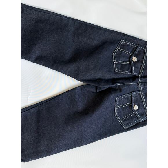 Burberry Kids Cuff Straight Denim Jeans Girls 3Y Vintage Luxury Old Money Blue - Picture 13 of 16